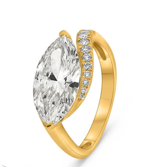 Marquise Diamond Ring — front view
