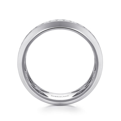 14K White Gold Diamond Mens Wedding Ring in High Polish Finish — Gabriel & Co. MR20064W44JJ