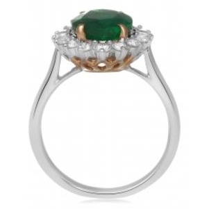 Oval Emerald Ring — view 2