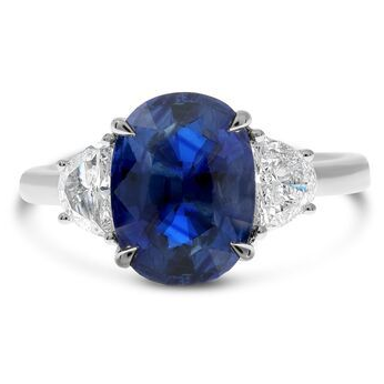 Cushion Sapphire Ring — view 1