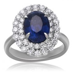 Oval Sapphire Ring — view 2