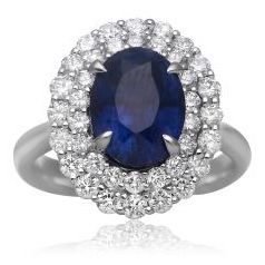 Oval Sapphire Ring — view 3