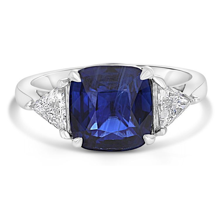 Cushion Sapphire Ring — view 1