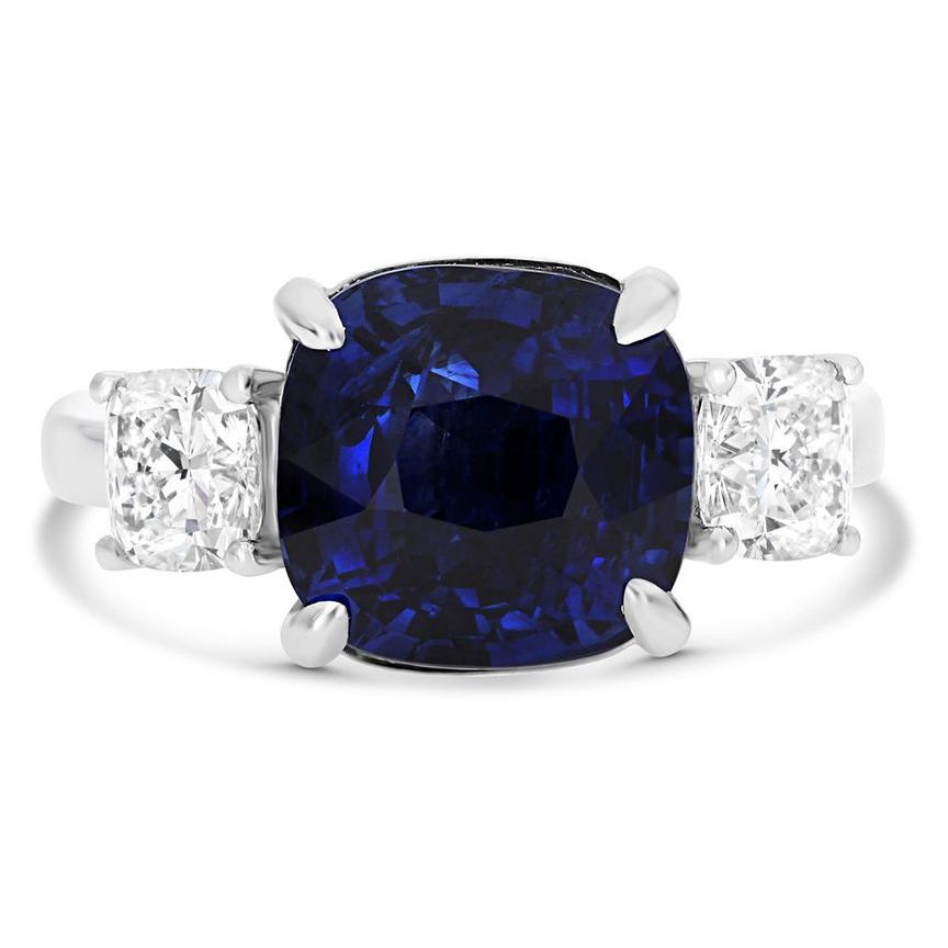 Cushion Sapphire Ring — view 1