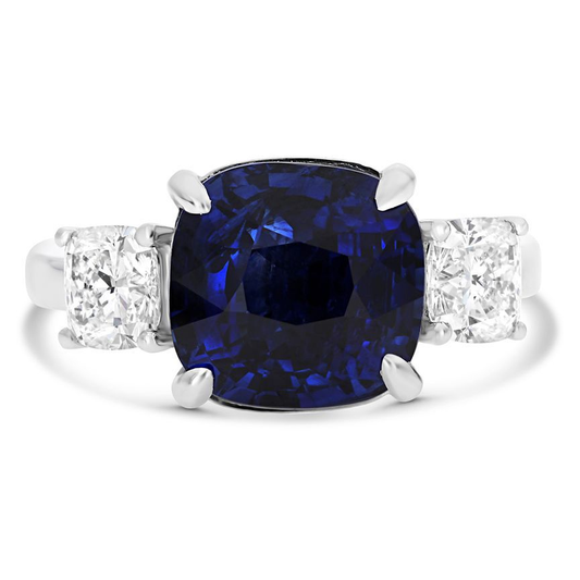 Cushion Sapphire Ring — view 1