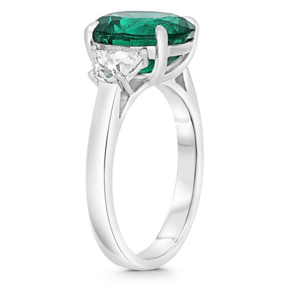 Oval Emerald Ring — view 3