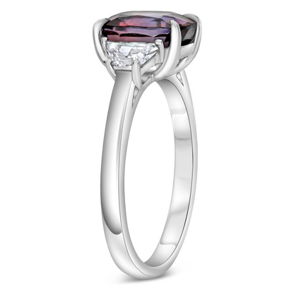 Platinum Ruby Ring with White Diamonds — view 3