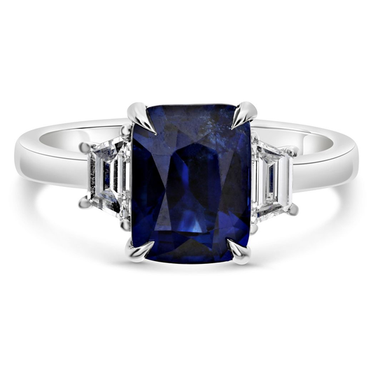 Cushion Sapphire Ring — view 1