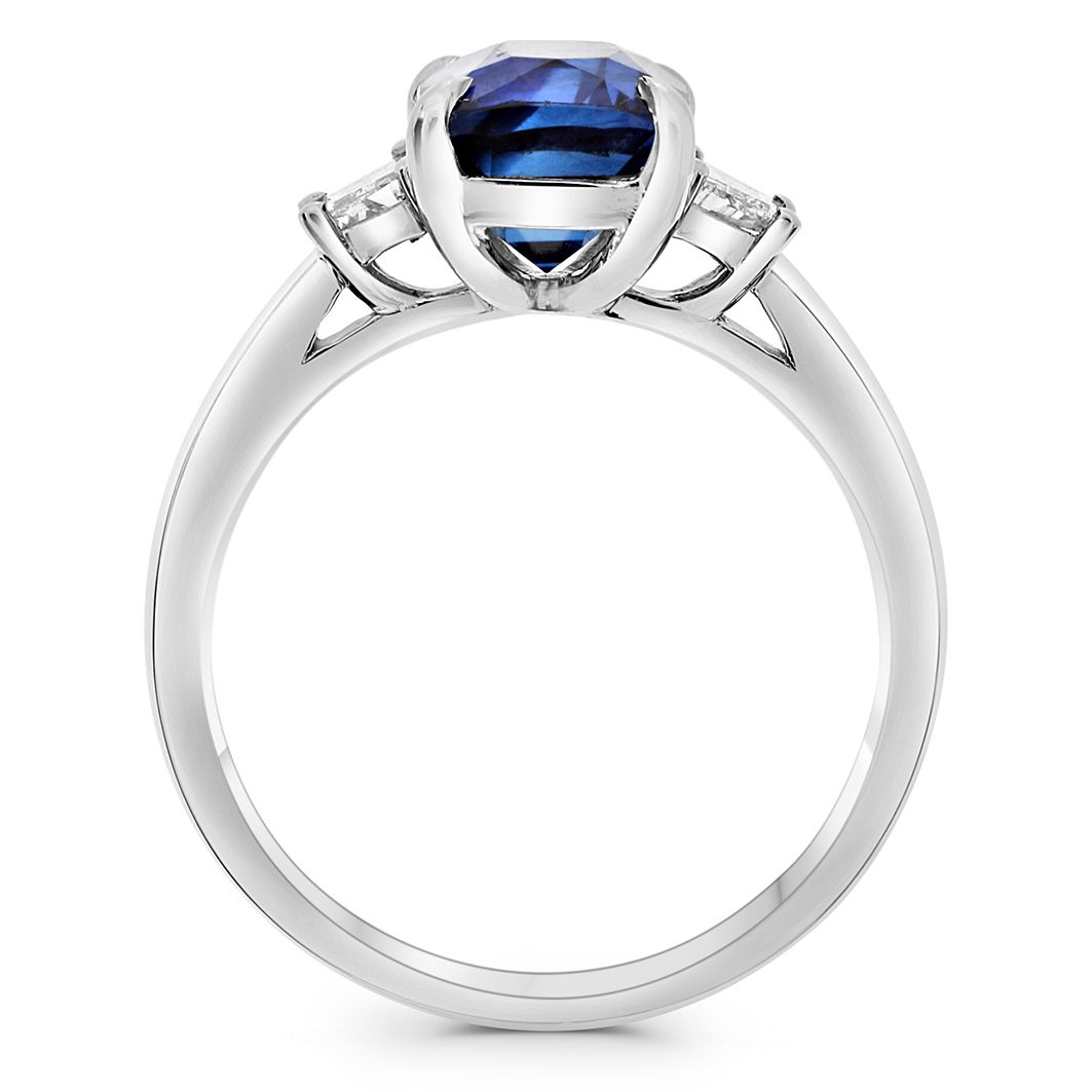 Cushion Sapphire Ring — view 2