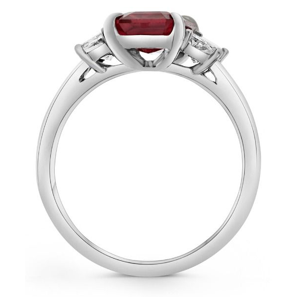 Emerald Cut Ruby Ring — view 2
