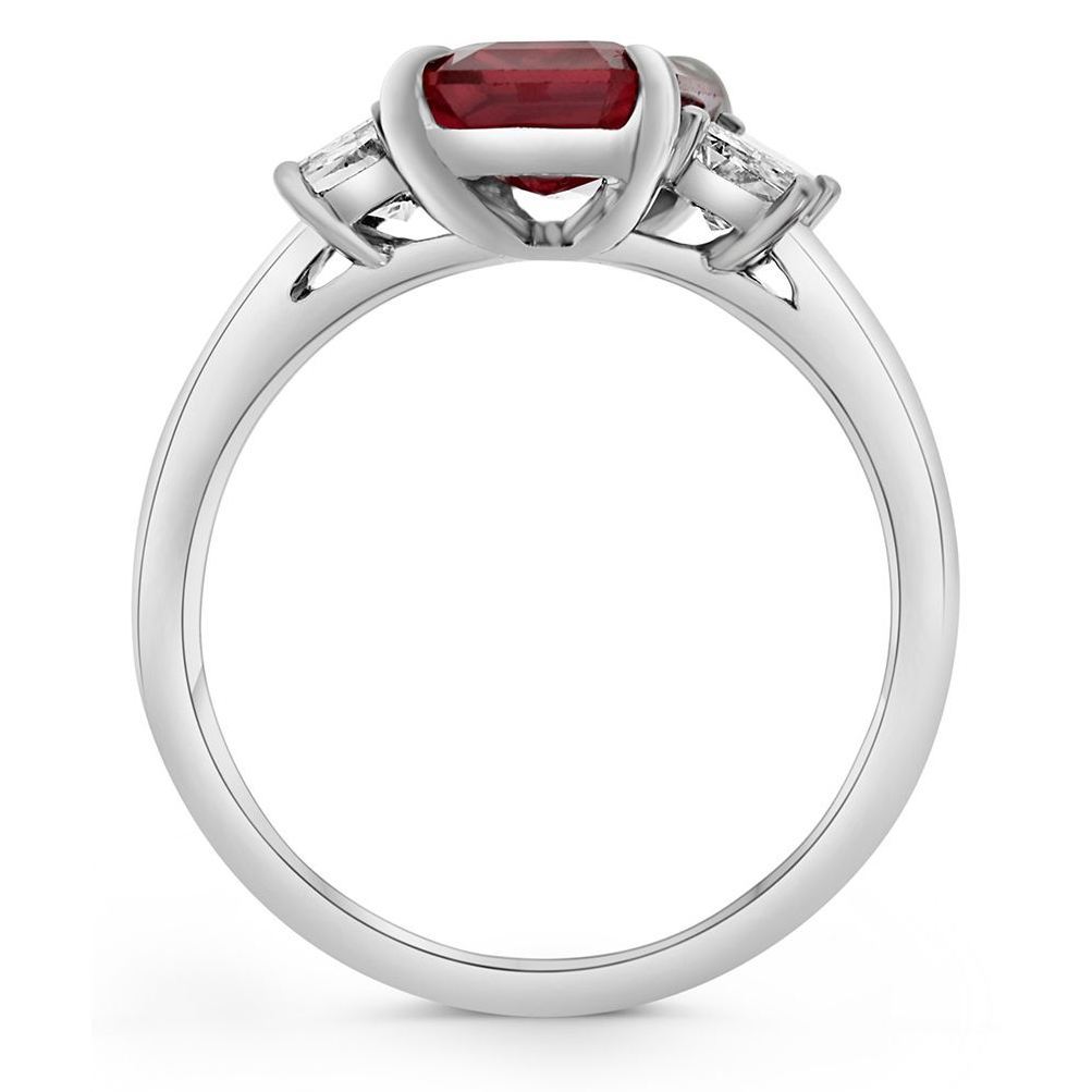 Emerald Cut Ruby Ring — view 5