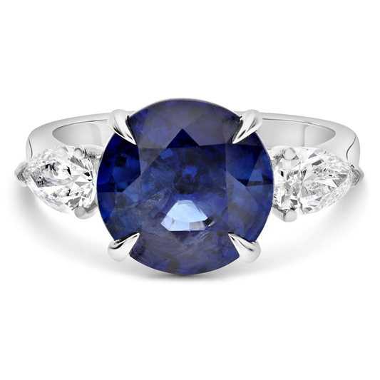 Round Sapphire Ring — view 1