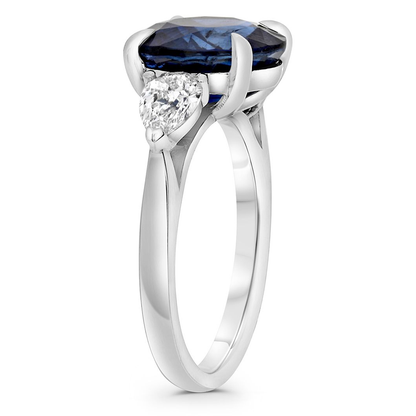 Round Sapphire Ring — view 3