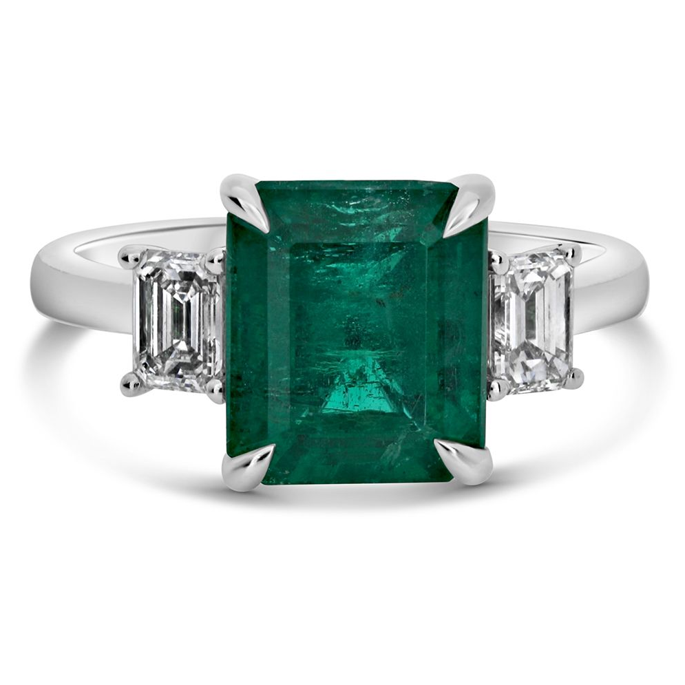 Emerald Cut Emerald Ring — view 1