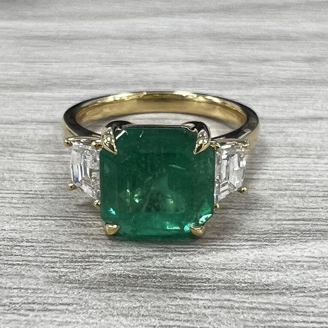 Emerald Cut Emerald Ring — view 1