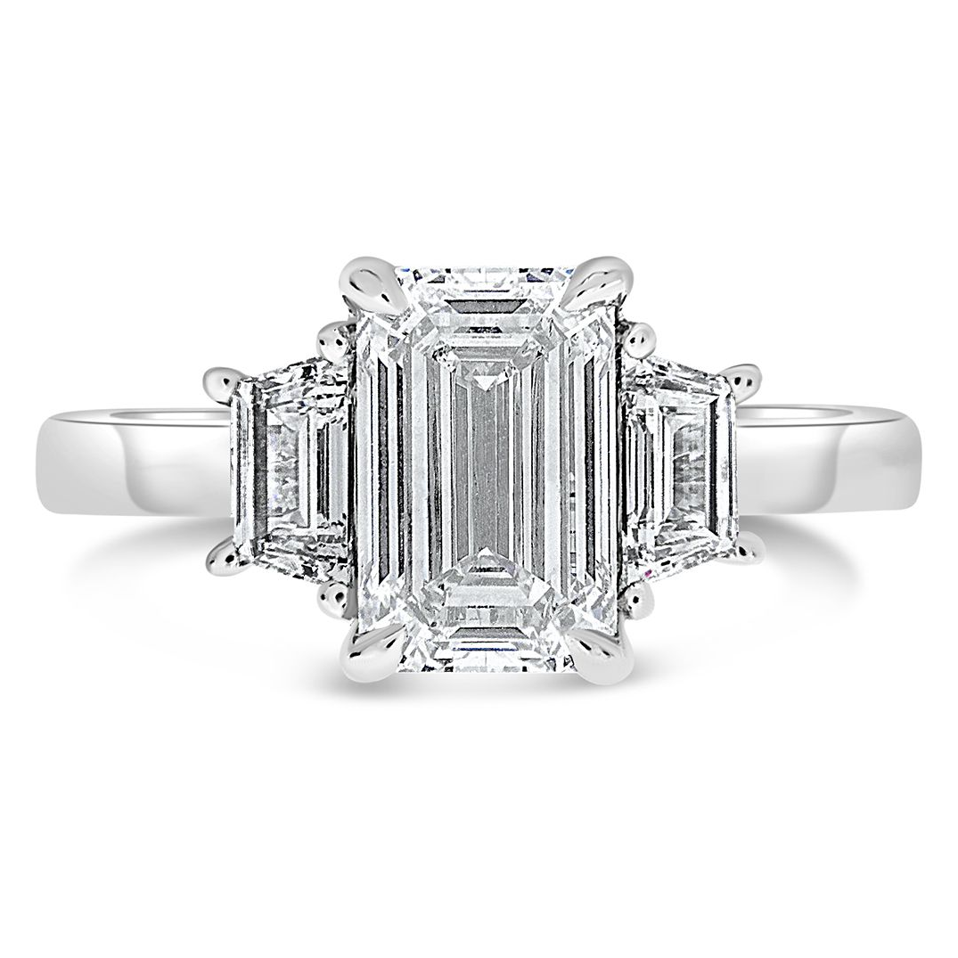 Emerald Cut Diamond Ring — view 1