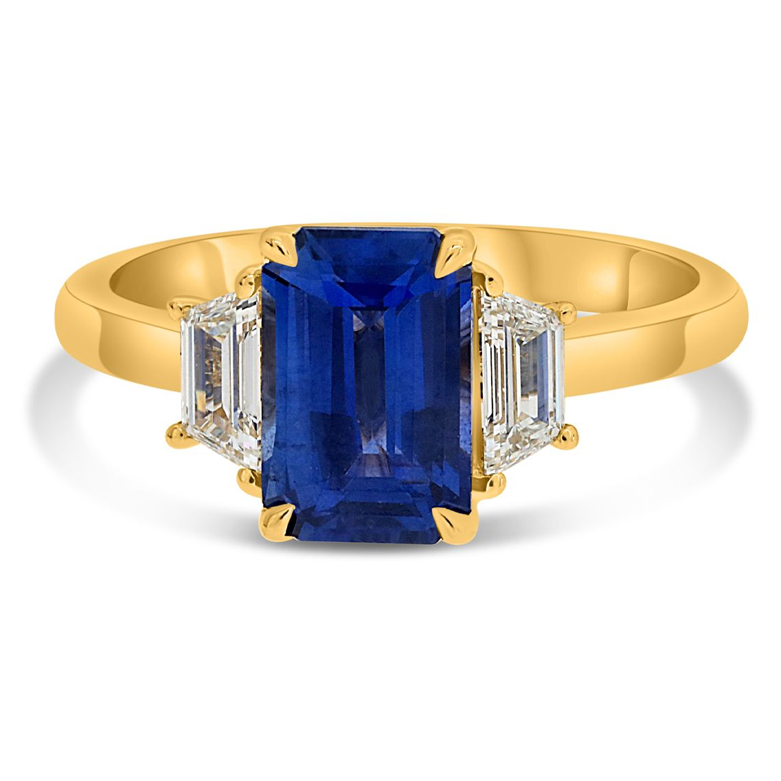 Emerald Cut Sapphire Ring — view 1