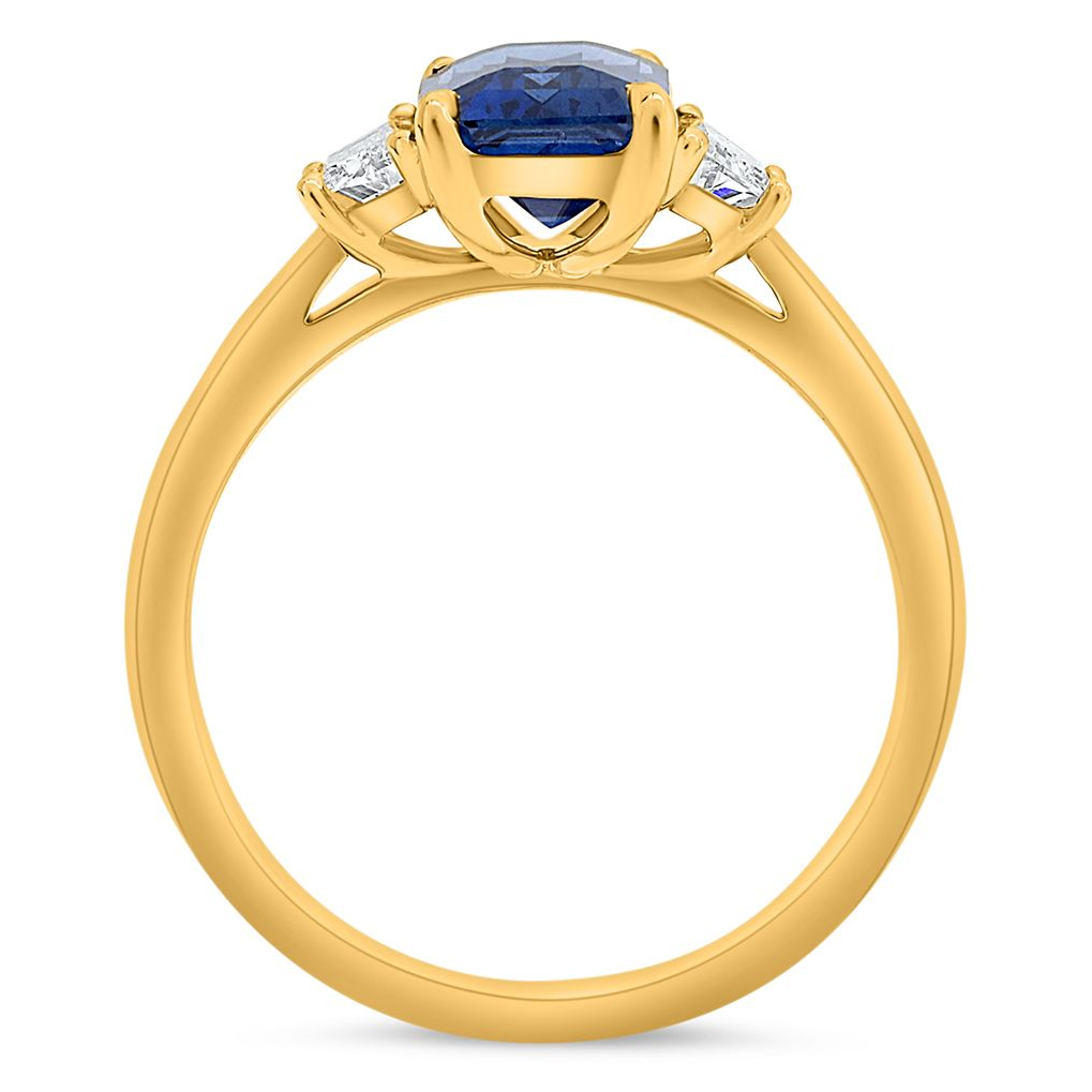 Emerald Cut Sapphire Ring — view 2