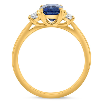 Emerald Cut Sapphire Ring — view 2