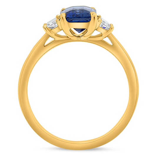 Emerald Cut Sapphire Ring — view 2