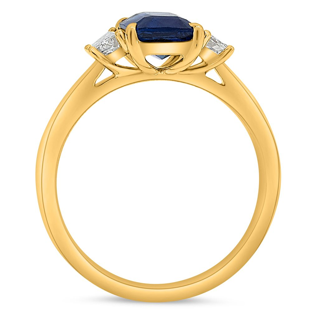Cushion Sapphire Ring — view 2