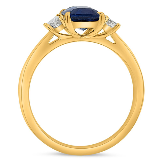Cushion Sapphire Ring — view 2
