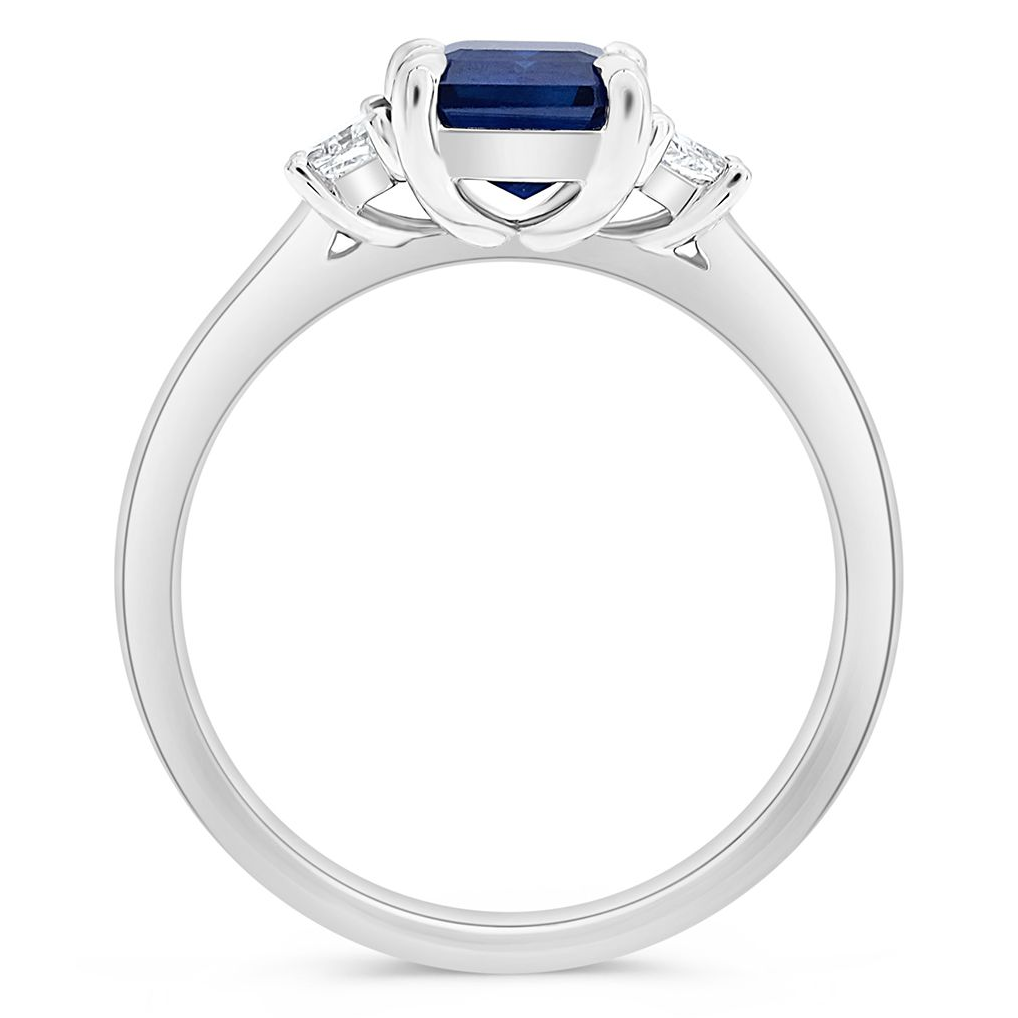 Emerald Cut Sapphire Ring — view 2