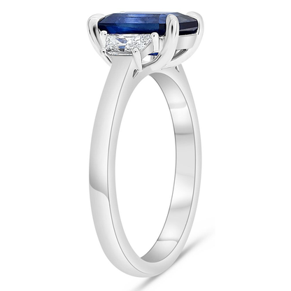 Emerald Cut Sapphire Ring — view 3