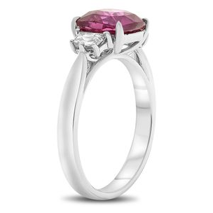 Cushion Pink Sapphire Ring — view 3