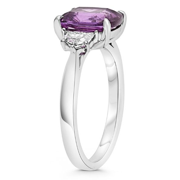 Cushion Pink Sapphire Ring — view 3