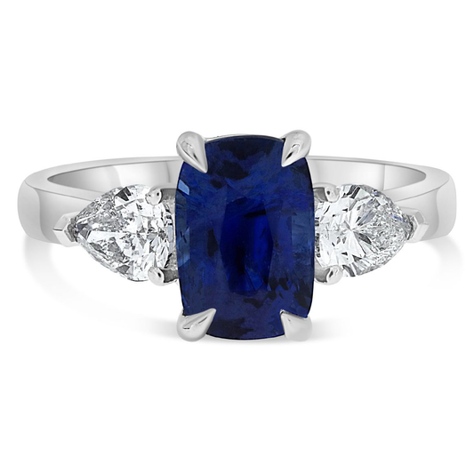 Cushion Sapphire Ring — view 1