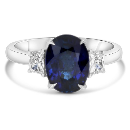 Oval Sapphire Ring — view 1