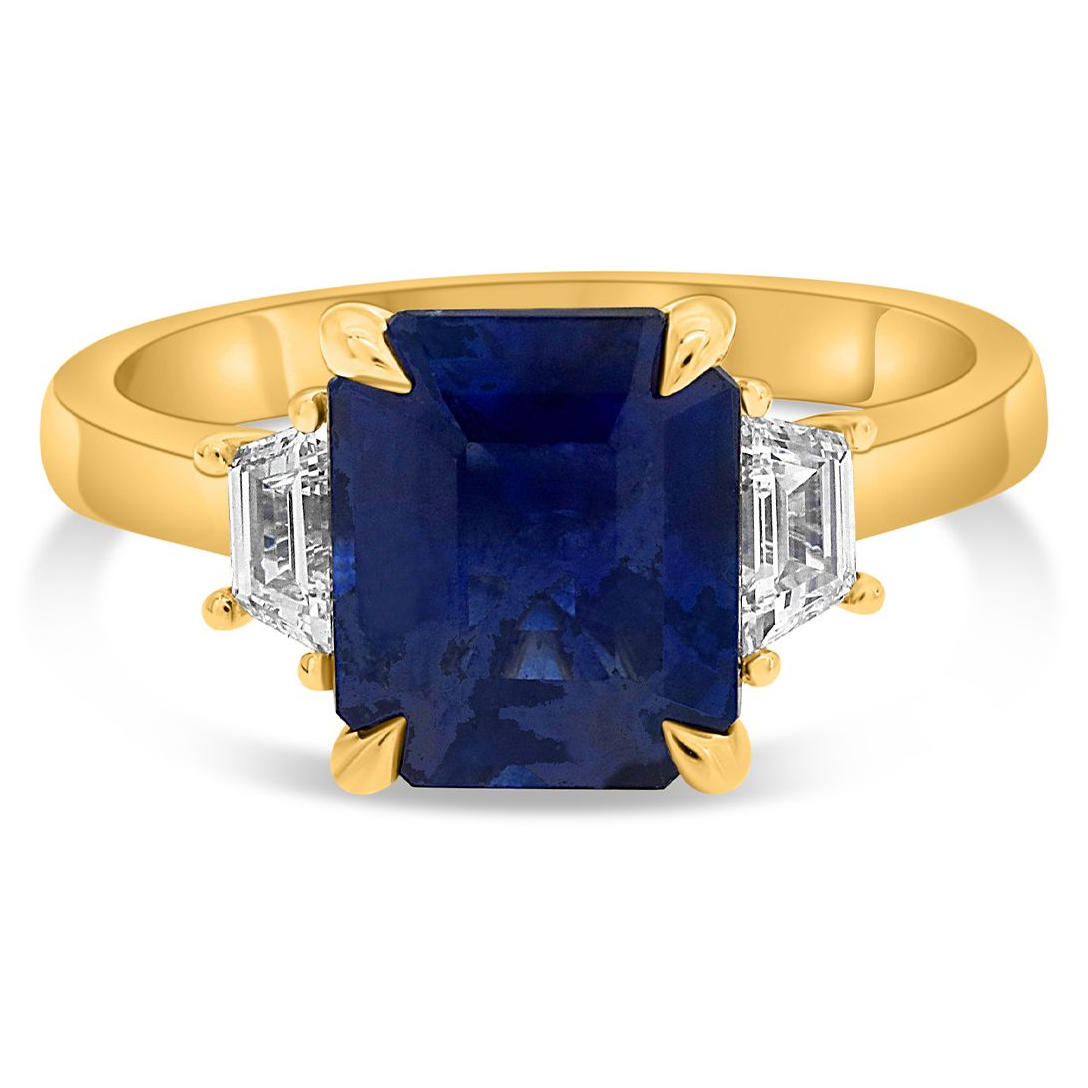 Emerald Cut Sapphire Ring — view 1