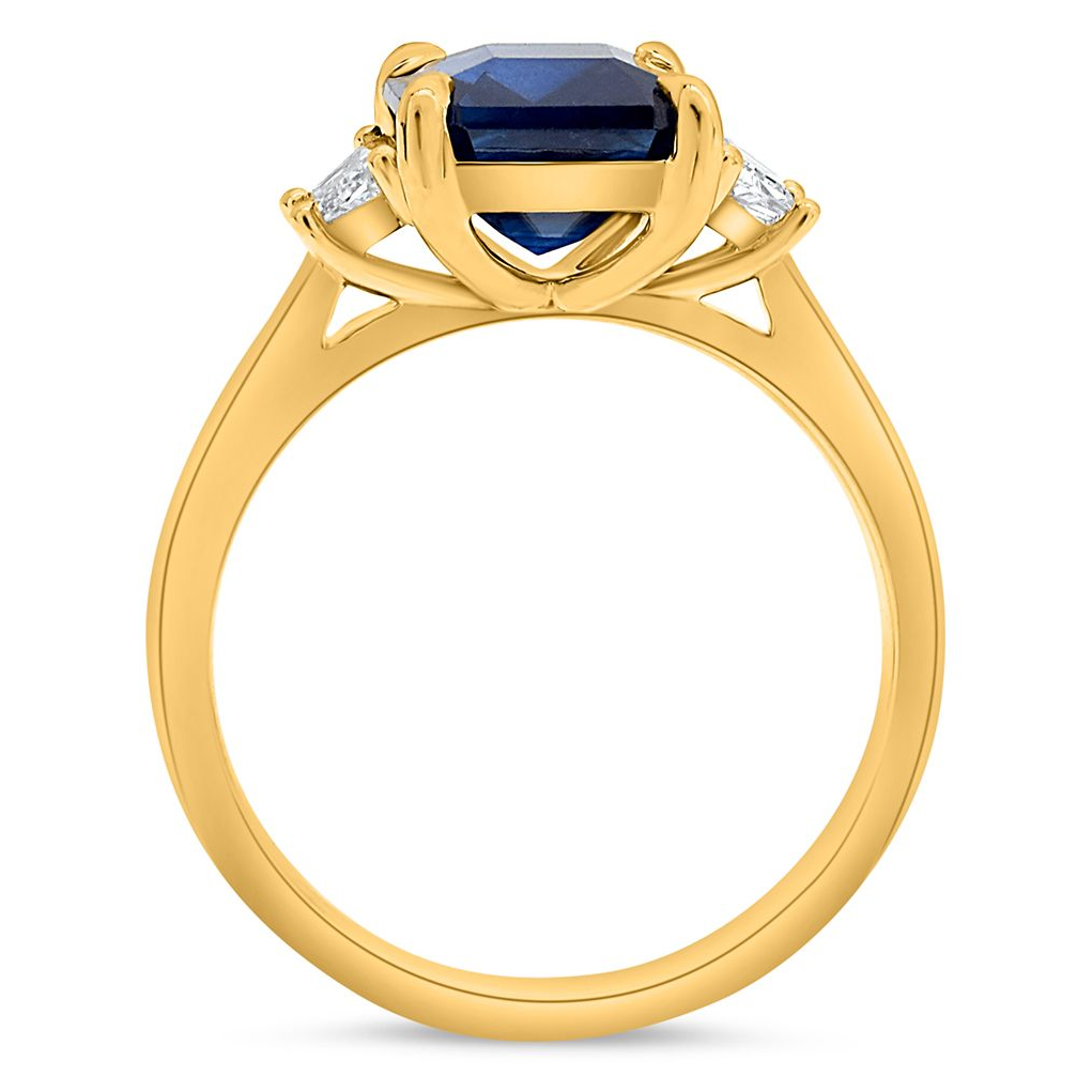 Emerald Cut Sapphire Ring — view 2