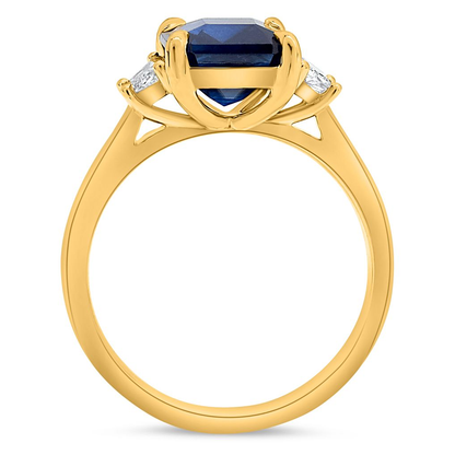 Emerald Cut Sapphire Ring — view 2