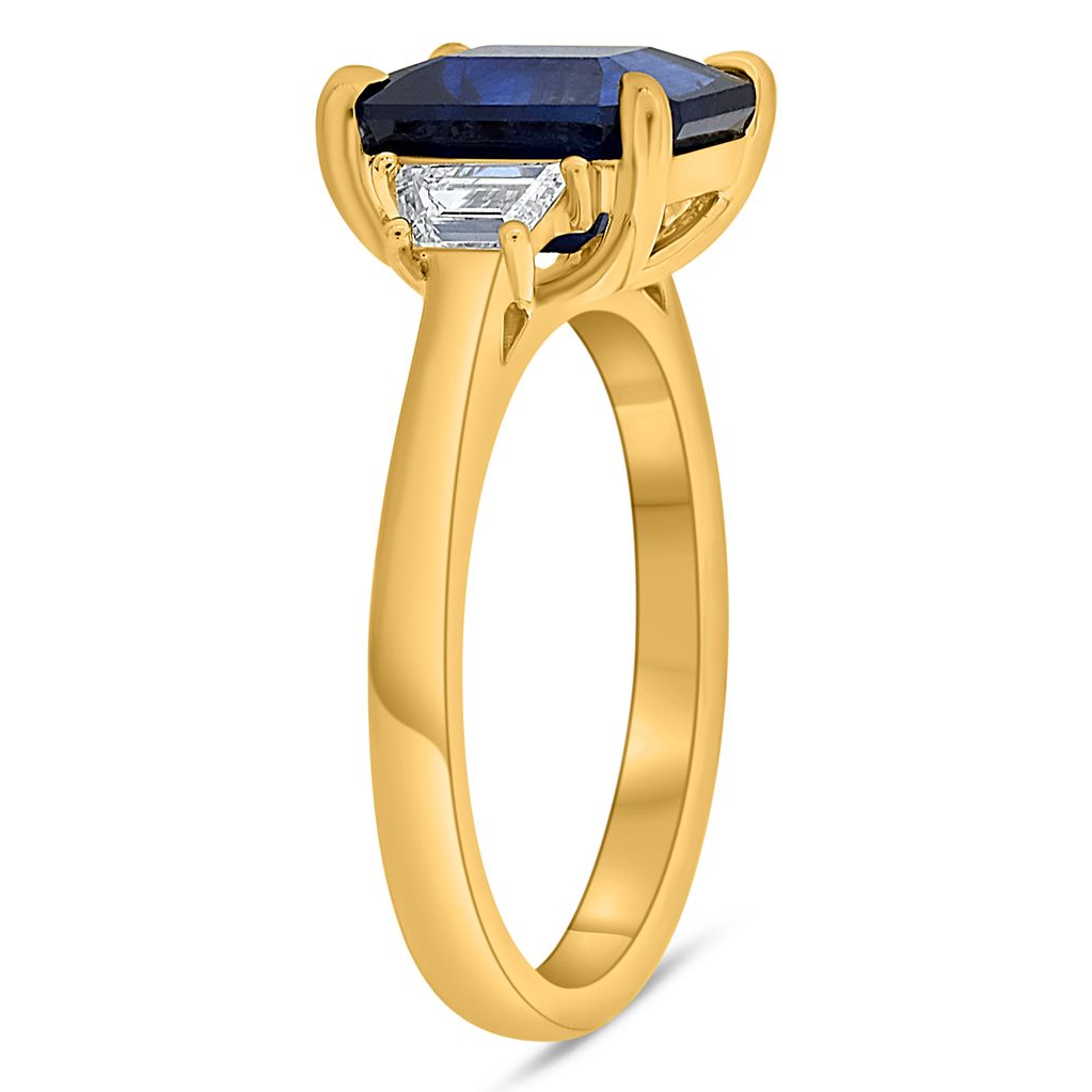 Emerald Cut Sapphire Ring — view 3