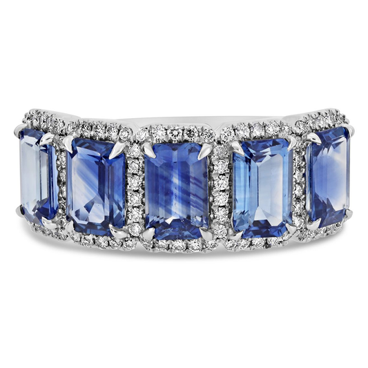 Emerald Cut Sapphire Ring — view 1