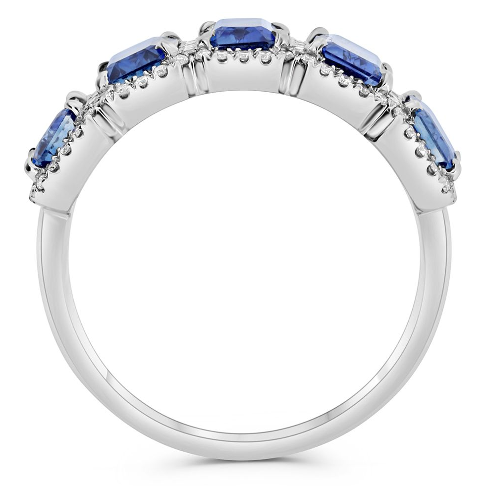 Emerald Cut Sapphire Ring — view 2