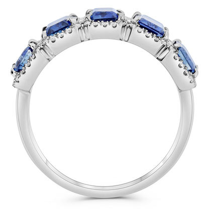 Emerald Cut Sapphire Ring — view 2