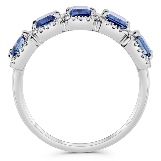 Emerald Cut Sapphire Ring — view 2