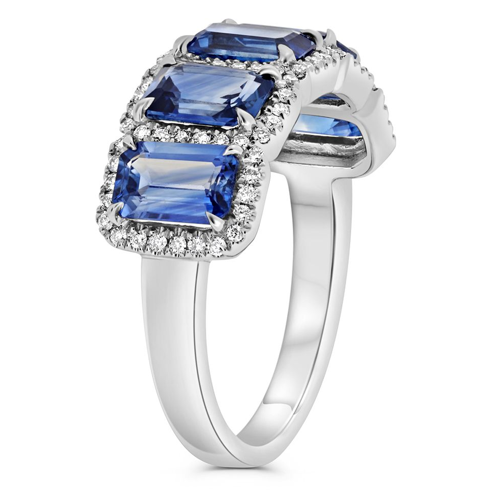 Emerald Cut Sapphire Ring — view 3