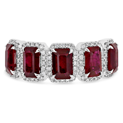 Emerald Cut Ruby Ring — view 1
