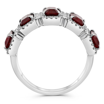 Emerald Cut Ruby Ring — view 2