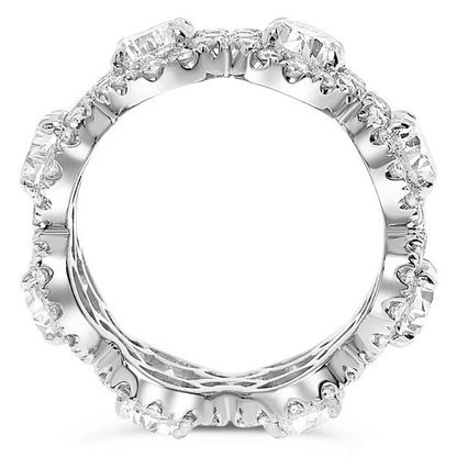 PLATINUM 5.64 OVAL AND ROUND DIAMOND ETERNITY RING — view 2