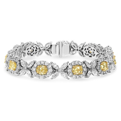 White & Yellow Diamond Fashion Bracelet — view 2