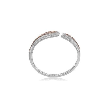 Mixed Shape Champagne Diamond Bangle — view 1