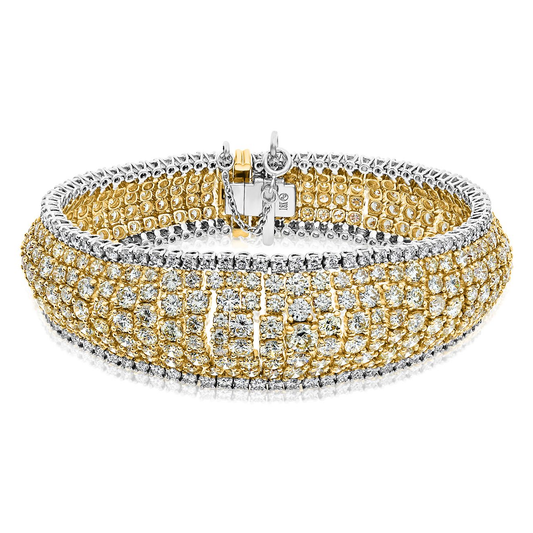 Mixed Shape Fancy Yellow Bracelet — view 1