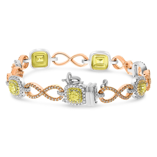 Cushion Fancy Yellow Bracelet — view 1