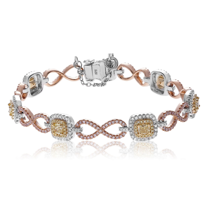 Cushion Fancy Yellow Bracelet — view 2