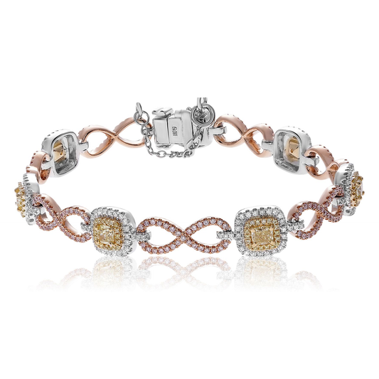 Cushion Fancy Yellow Bracelet — view 2
